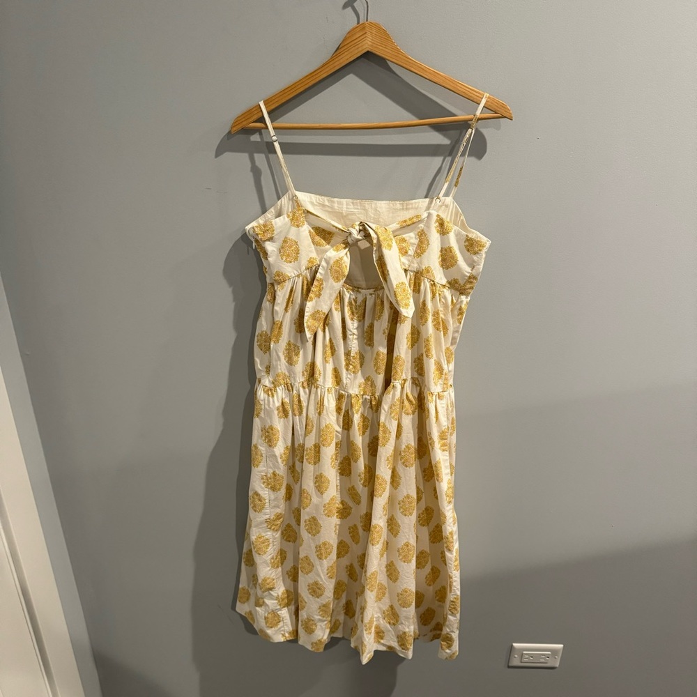 J. Crew Tie Back Tiered Midi Dress in Gathered Floral Block, Size 8 - Picture 10 of 14